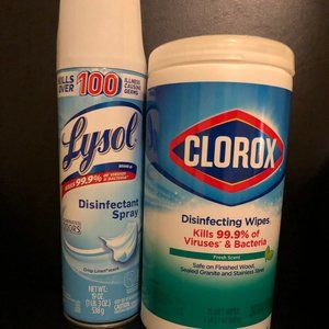 Lysol Spray & Clorox Wipes
